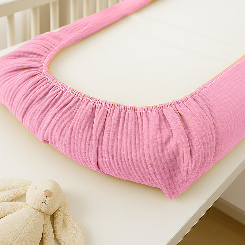 housse de matelas a langer en coton bio rose change